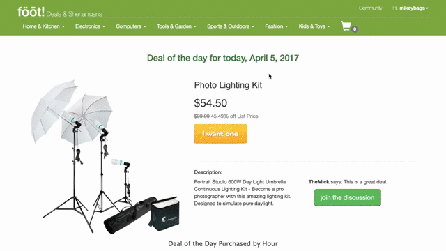 Animated image of fööt website